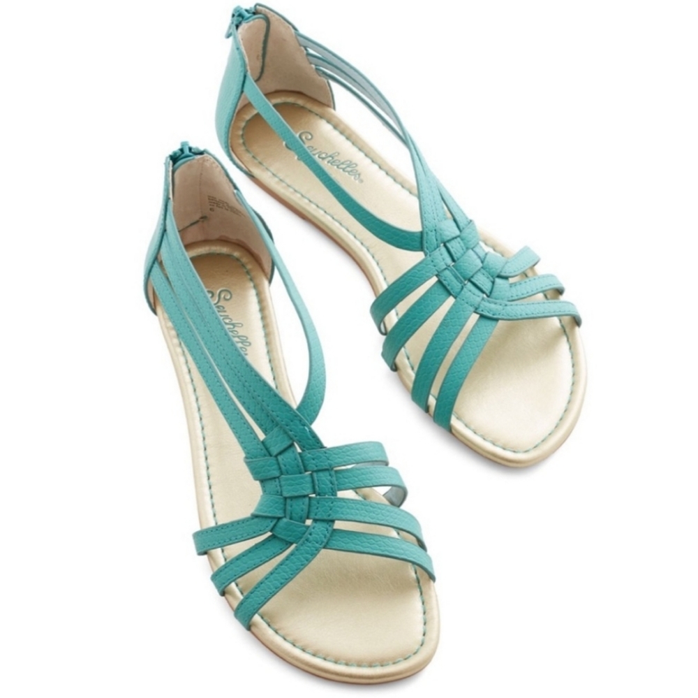 Modcloth Middle of The Night Sandal in Teal
